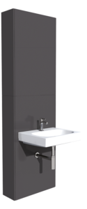 Chauffe-eau Twido avec finition modern couleur ardoise, avec lavabo